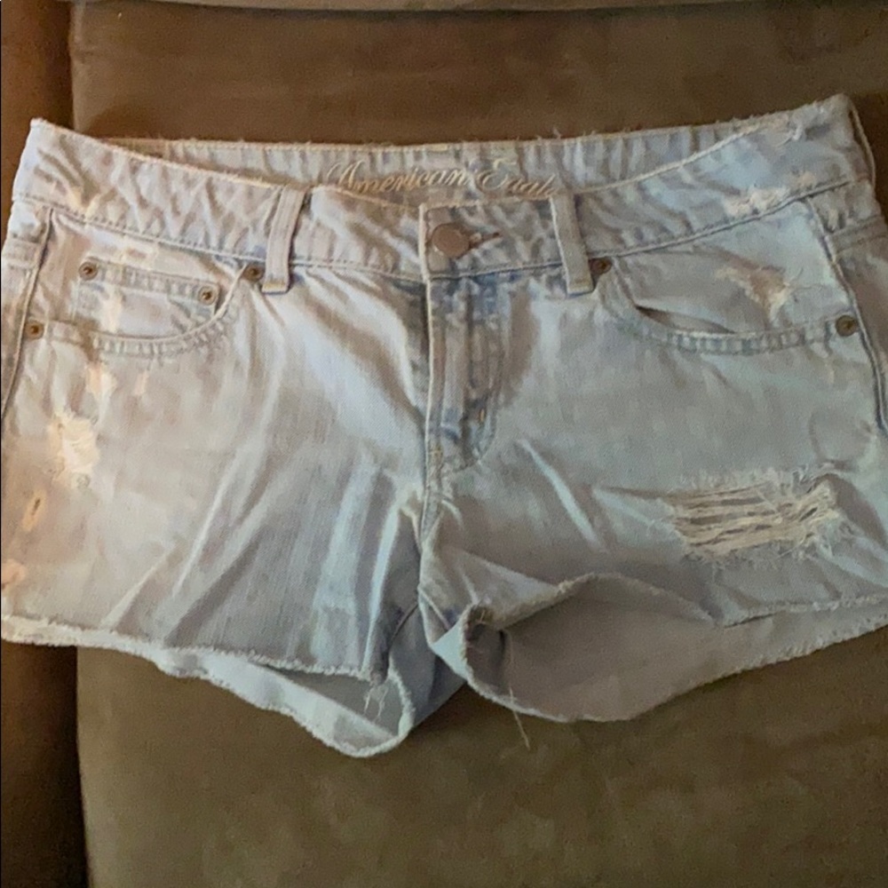 Light wash American eagle jean shirt